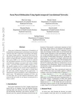 Farmland Parcel Delineation Using Spatio-temporal Convolutional Networks
