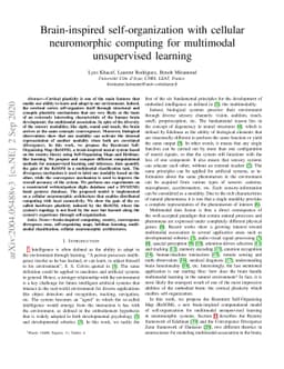 Brain-inspired self-organization with cellular neuromorphic computing
  for multimodal unsupervised learning