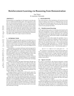 Reinforcement Learning via Reasoning from Demonstration