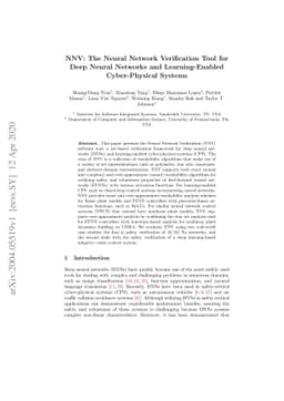 NNV: The Neural Network Verification Tool for Deep Neural Networks and
  Learning-Enabled Cyber-Physical Systems