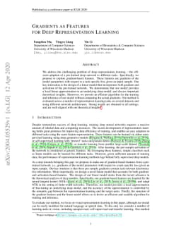 Gradients as Features for Deep Representation Learning