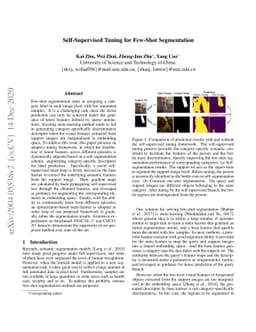 Self-Supervised Tuning for Few-Shot Segmentation