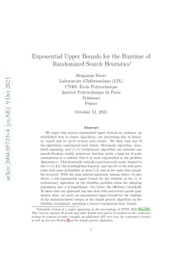 Exponential Upper Bounds for the Runtime of Randomized Search Heuristics