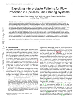 Exploiting Interpretable Patterns for Flow Prediction in Dockless Bike
  Sharing Systems
