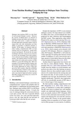 From Machine Reading Comprehension to Dialogue State Tracking: Bridging
  the Gap