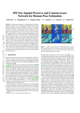 SPCNet:Spatial Preserve and Content-aware Network for Human Pose
  Estimation