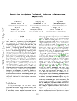 Unsupervised Facial Action Unit Intensity Estimation via Differentiable
  Optimization