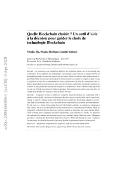 Which Blockchain to choose? A decision support tool to guide the choice
  of a Blockchain technology