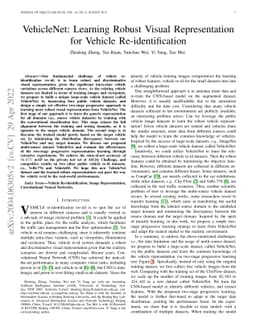 VehicleNet: Learning Robust Visual Representation for Vehicle
  Re-identification
