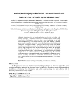 Minority Oversampling for Imbalanced Time Series Classification