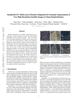 StandardGAN: Multi-source Domain Adaptation for Semantic Segmentation of
  Very High Resolution Satellite Images by Data Standardization