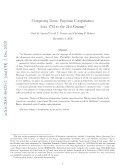 Computing Bayes: Bayesian Computation from 1763 to the 21st Century