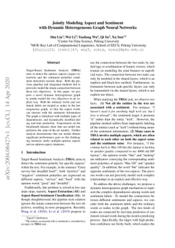 Jointly Modeling Aspect and Sentiment with Dynamic Heterogeneous Graph
  Neural Networks