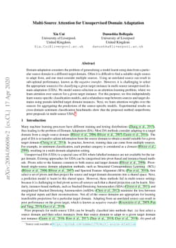 Multi-source Attention for Unsupervised Domain Adaptation
