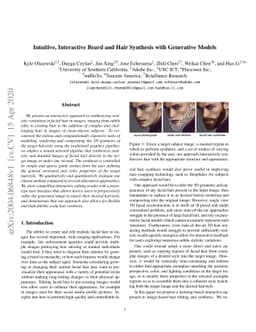 Intuitive, Interactive Beard and Hair Synthesis with Generative Models