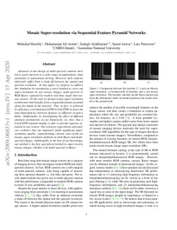 Mosaic Super-resolution via Sequential Feature Pyramid Networks