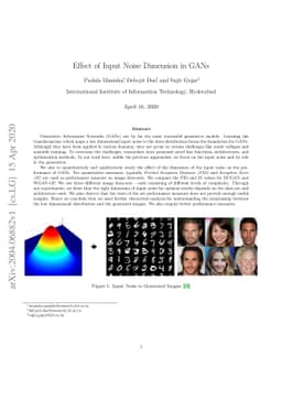 Effect of Input Noise Dimension in GANs