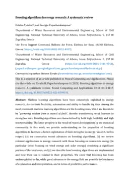Boosting algorithms in energy research: A systematic review