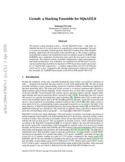 Gestalt: a Stacking Ensemble for SQuAD2.0