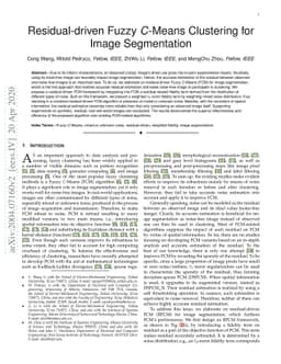 Residual-driven Fuzzy C-Means Clustering for Image Segmentation