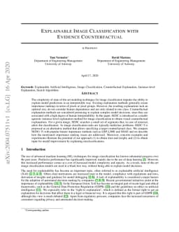 Explainable Image Classification with Evidence Counterfactual