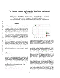 Fast Template Matching and Update for Video Object Tracking and
  Segmentation