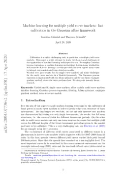 Machine learning for multiple yield curve markets: fast calibration in
  the Gaussian affine framework