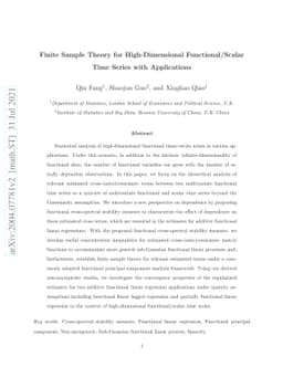 Finite Sample Theory for High-Dimensional Functional/Scalar Time Series
  with Applications