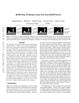 RGBD-Dog: Predicting Canine Pose from RGBD Sensors