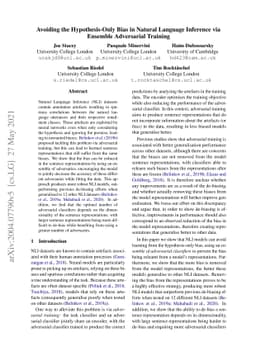 Avoiding the Hypothesis-Only Bias in Natural Language Inference via
  Ensemble Adversarial Training