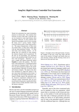 SongNet: Rigid Formats Controlled Text Generation