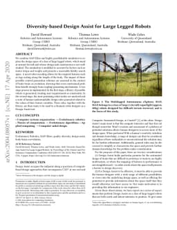 Diversity-based Design Assist for Large Legged Robots