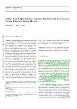 Kernel-based Approximate Bayesian Inference for Exponential Family
  Random Graph Models