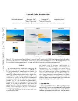 Fast Soft Color Segmentation