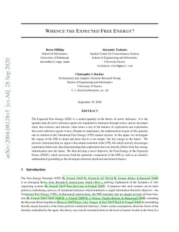Whence the Expected Free Energy?