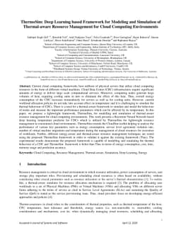 ThermoSim: Deep Learning based Framework for Modeling and Simulation of
  Thermal-aware Resource Management for Cloud Computing Environments