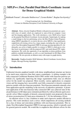 MPLP++: Fast, Parallel Dual Block-Coordinate Ascent for Dense Graphical
  Models