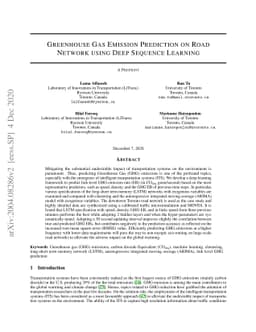 Greenhouse Gas Emission Prediction on Road Network using Deep Sequence
  Learning