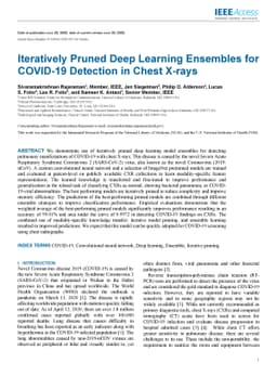 Iteratively Pruned Deep Learning Ensembles for COVID-19 Detection in
  Chest X-rays