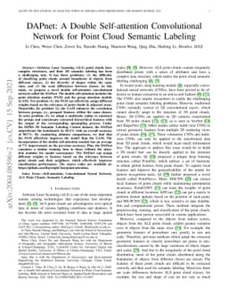 DAPnet: A Double Self-attention Convolutional Network for Point Cloud
  Semantic Labeling
