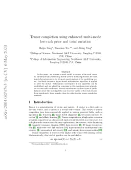Tensor completion using enhanced multiple modes low-rank prior and total
  variation
