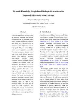 Dynamic Knowledge Graph-based Dialogue Generation with Improved
  Adversarial Meta-Learning