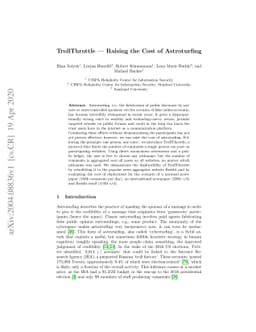 Trollthrottle -- Raising the Cost of Astroturfing
