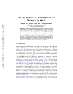 On the Theoretical Properties of the Network Jackknife