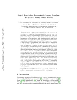 Local Search is a Remarkably Strong Baseline for Neural Architecture
  Search