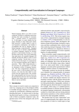 Compositionality and Generalization in Emergent Languages