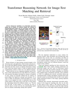 Transformer Reasoning Network for Image-Text Matching and Retrieval