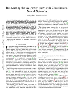 Hot-Starting the Ac Power Flow with Convolutional Neural Networks