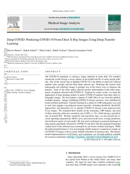 Deep-COVID: Predicting COVID-19 From Chest X-Ray Images Using Deep
  Transfer Learning