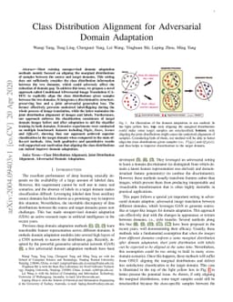 Class Distribution Alignment for Adversarial Domain Adaptation
